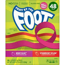 [TÁCH LẺ 1 CUỘN] KẸO CUỘN TRÁI CÂY TỰ NHIÊN FRUIT BY THE FOOT HỘP 48 CUỘN HỘP 1.02KG (CHUẨN USA)