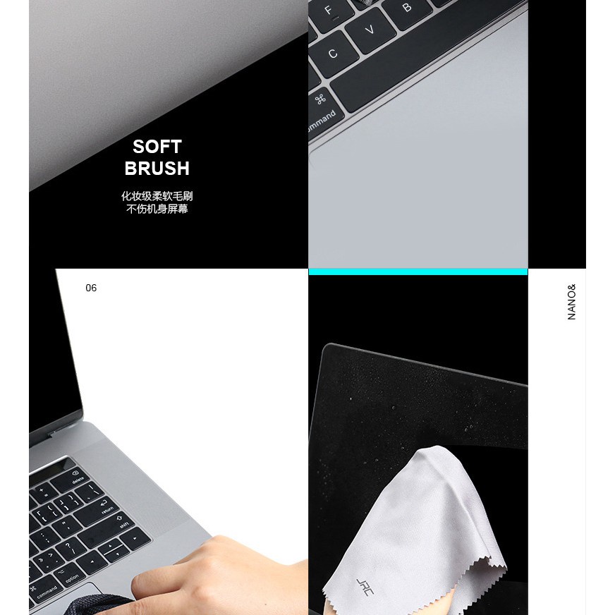 Bộ Vệ Sinh LAPTOP, MÁY TÍNH MACBOOK JRC Chính Hãng 9 Món Cao Cấp Làm Sạch Ống Kính Máy Ảnh, Điện Thoại, Kính