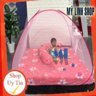 Mùng chụp tự bung 1m4 x 2m Minh Long - HỒNG HOA