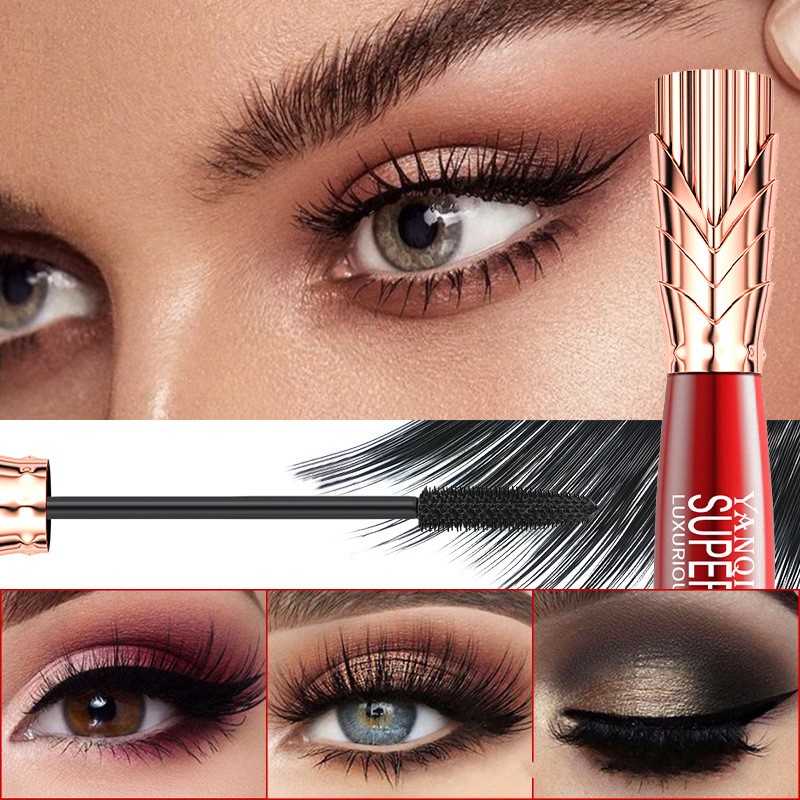 [Hàng mới về] Mascara YANQINA sợi tơ 4D chống thấm nước không nhòe chuốt mi cong dài dày