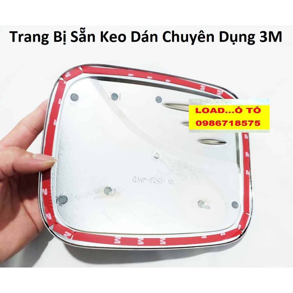 Ốp Nắp Bình Xăng Xe Toyota Hilux 2021 Mạ Crom Sáng Bóng