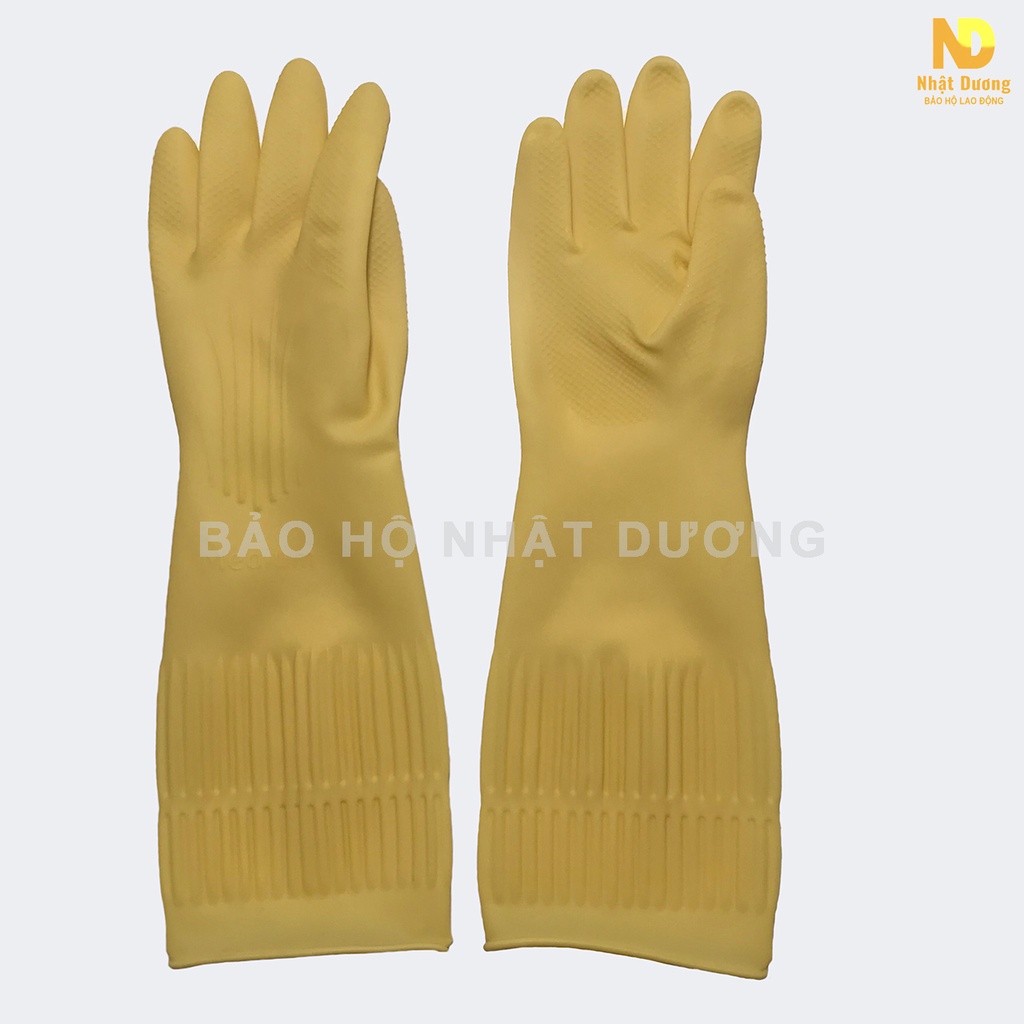 Găng tay cao su Bông Sen dùng chế biến thức ăn, rửa chén bát, dọn dẹp vệ sinh, làm vườn, Bao tay 100% cao su thiên nhiên