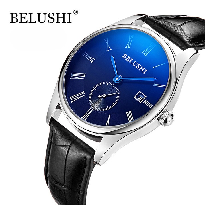 Đồng hồ dây da BELUSHI cao cấp dành cho nam nữ