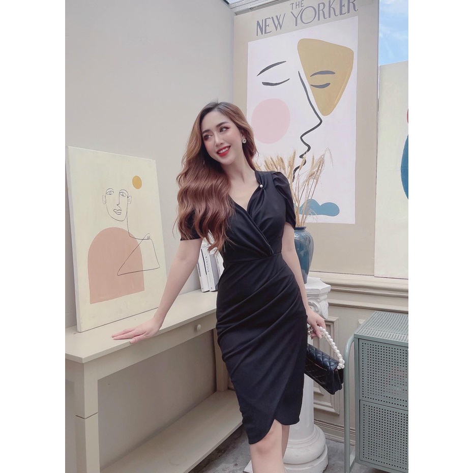 Váy đuôi cá dự tiệc thiết kế cao cấp phối ren ống tay siêu sang | BigBuy360 - bigbuy360.vn