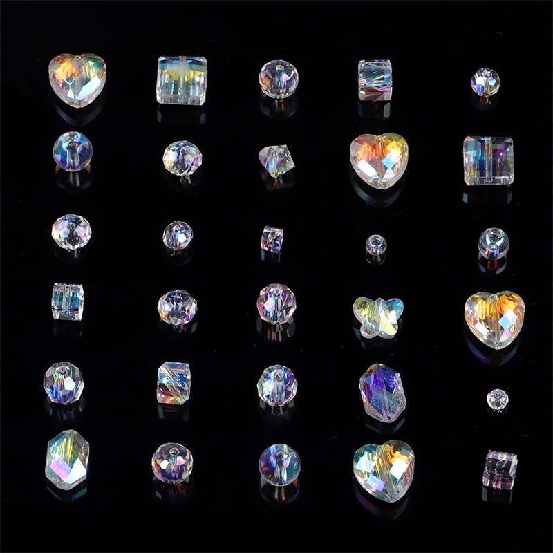 Hạt Pha Lê Hình Vuông / Tròn / Bướm / Trái Tim / Trái Tim Dùng Làm Trang Sức Thủ Công
