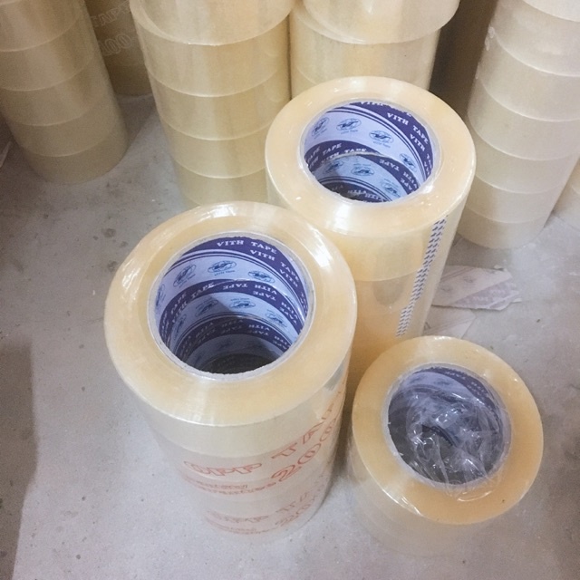 Băng Keo Trong 200 Yard gói hàng  mua 1 Cây 6 Cuộn Nặng 1.6Kg bấm X6