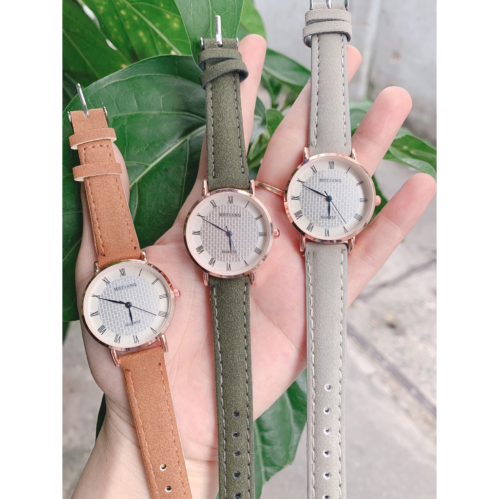 [GIÁ SỈ] ĐỒNG HỒ NỮ MSTIANQ DÂY DA SỐ LA MÃ SIÊU HOT HÀNG CỰC ĐẸP (NHIỀU MÀU)