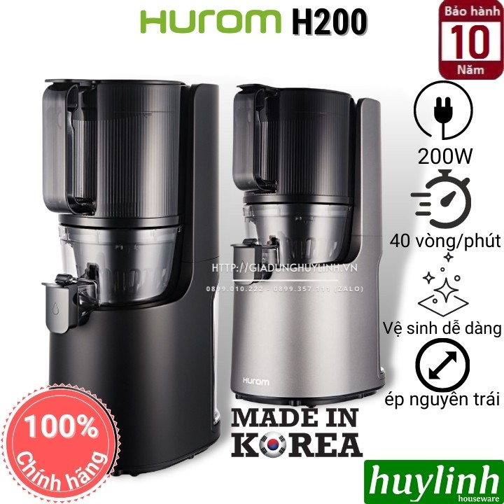 [Mã ELHAMS5 giảm 6% đơn 300K] Máy ép chậm Hàn Quốc Hurom H200-BBE - 100% chính hãng