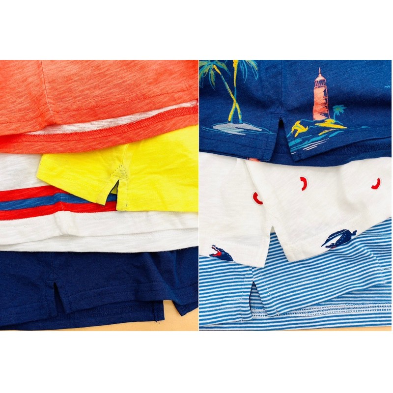 Áo thun cổ lật bé trai Oshkosh xuất xịn chất cotton + thun cá sấu cho bé trai