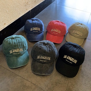  Mũ lưỡi trai denim thêu chữ cái phong cách Retro Hàn Quốc