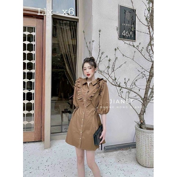 ĐẦM SƠ MI NÂU TÂY