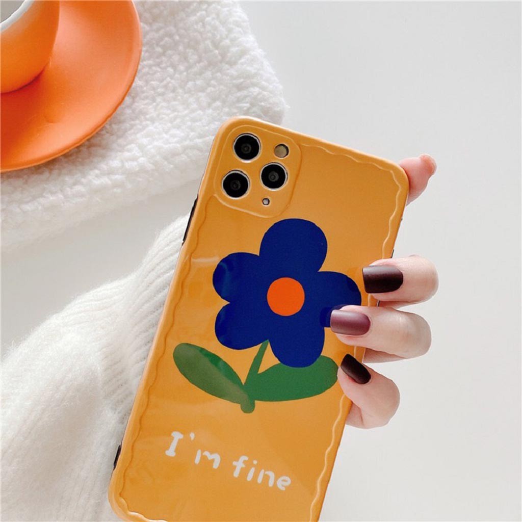 Ốp Lưng Iphone Cao Cấp Full Viền Hoa I'm Fine Dành Cho Tất Cả Dòng Iphone từ 6 đến 11promax | BigBuy360 - bigbuy360.vn