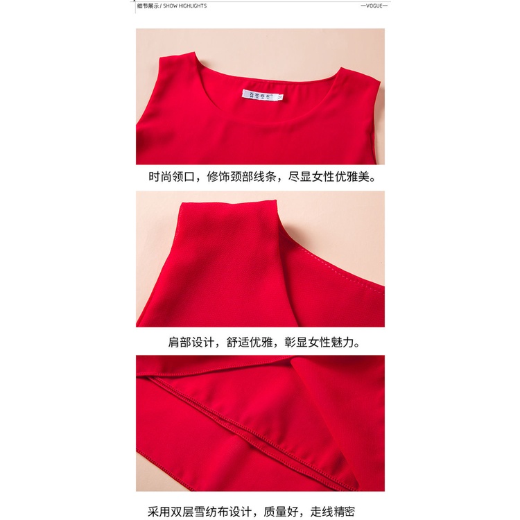 Áo Chiffon Hai Lớp Không Tay Dáng Rộng Hàng Mới Dành Cho Bạn Nữ