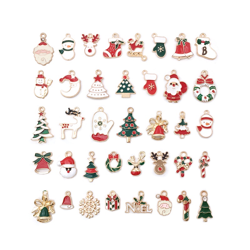 Set 38-50 Mặt Vòng cổ Hình Người Tuyết / Chuông / Tuần Lộc / Ông Già Noel / Cây Thông Giáng Sinh