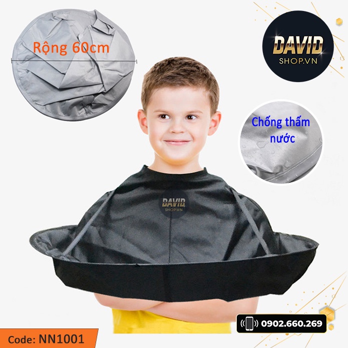Áo choàng cắt tóc cho bé NN1001 sử dụng cho cả người lớn