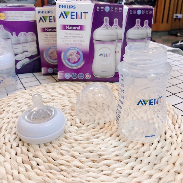 BÌNH SỮA AVENT NATURAL 125ML/260ML - BÌNH TRONG