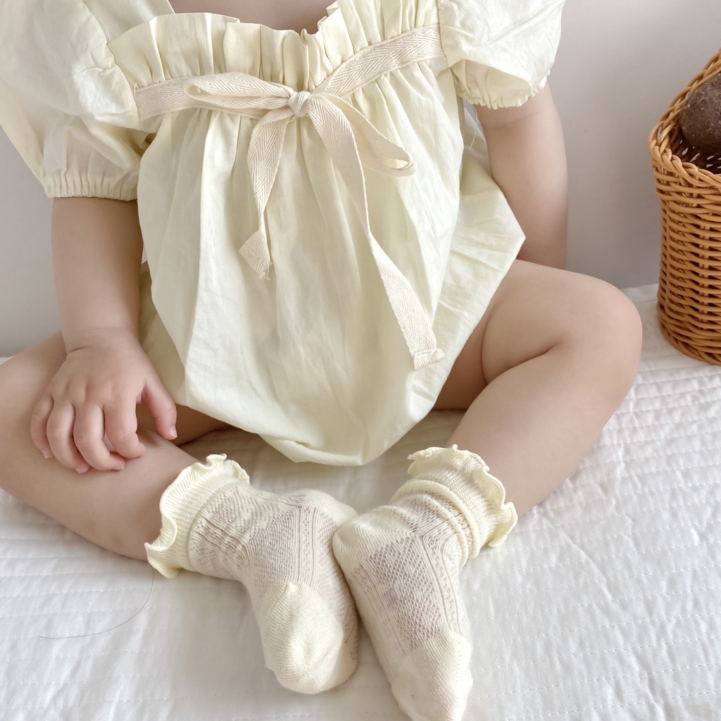 Đồ Áo Liền Quần In Hoa Cho Bé Mới Sinh