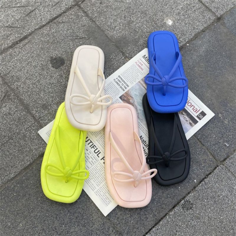 Dép tông  thắt nơ xỏ ngón cao su êm chân mẫu mới 2023