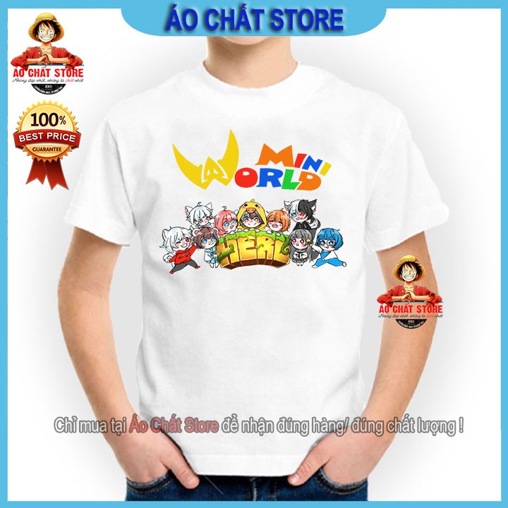 (VIDEO + ẢNH THẬT) BST Áo Hero Team Mini World Đẹp | Áo Thun Mini World Toàn Thành Viên Hero Team Among Us Trẻ Em MC6