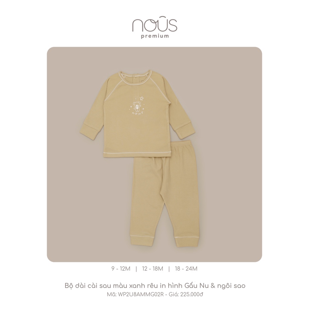 Set quần áo trẻ em dài tay nous premium cao cấp đủ màu 3 đến 24 tháng - Nous Bình Dương - Bipbipstore
