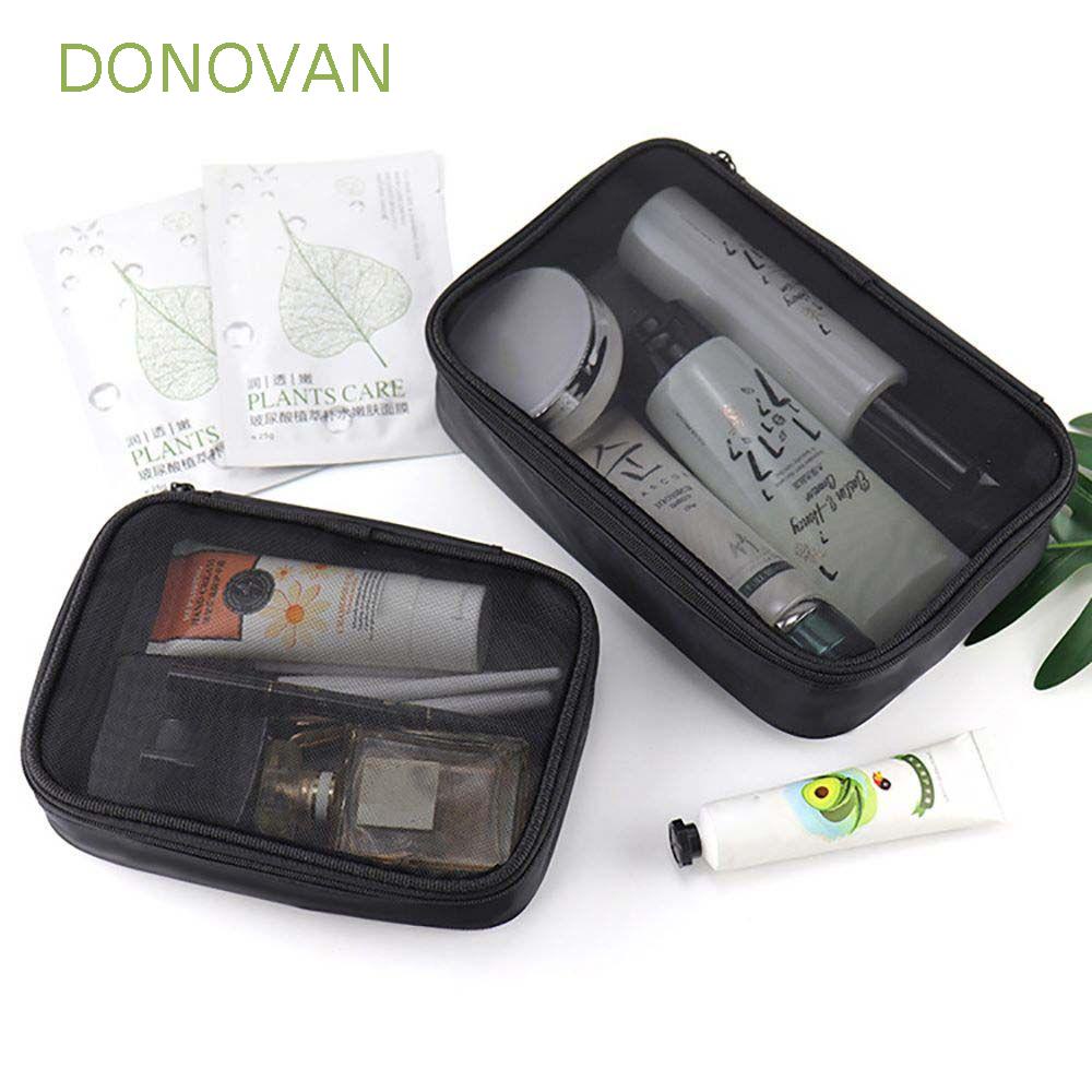 Túi Lưới Đựng Mỹ Phẩm DONOVAN Bằng Nylon Có Khóa Kéo Thời Trang