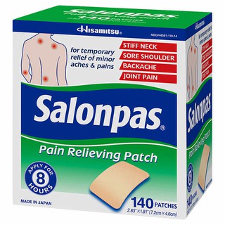 Miếng dán Salonpas hộp 140 miếng - Hàng Mỹ