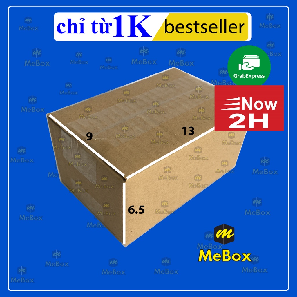 Hộp carton đóng hàng 13x9x6.5 bộ 100