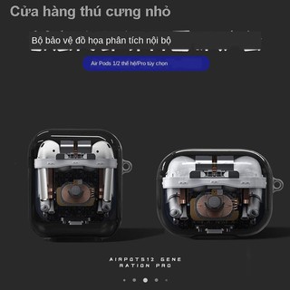 Vỏ silicon đựng hộp sạc tai nghe bluetooth không dây bảo vệ cho AirPods 1 2 3 Pro