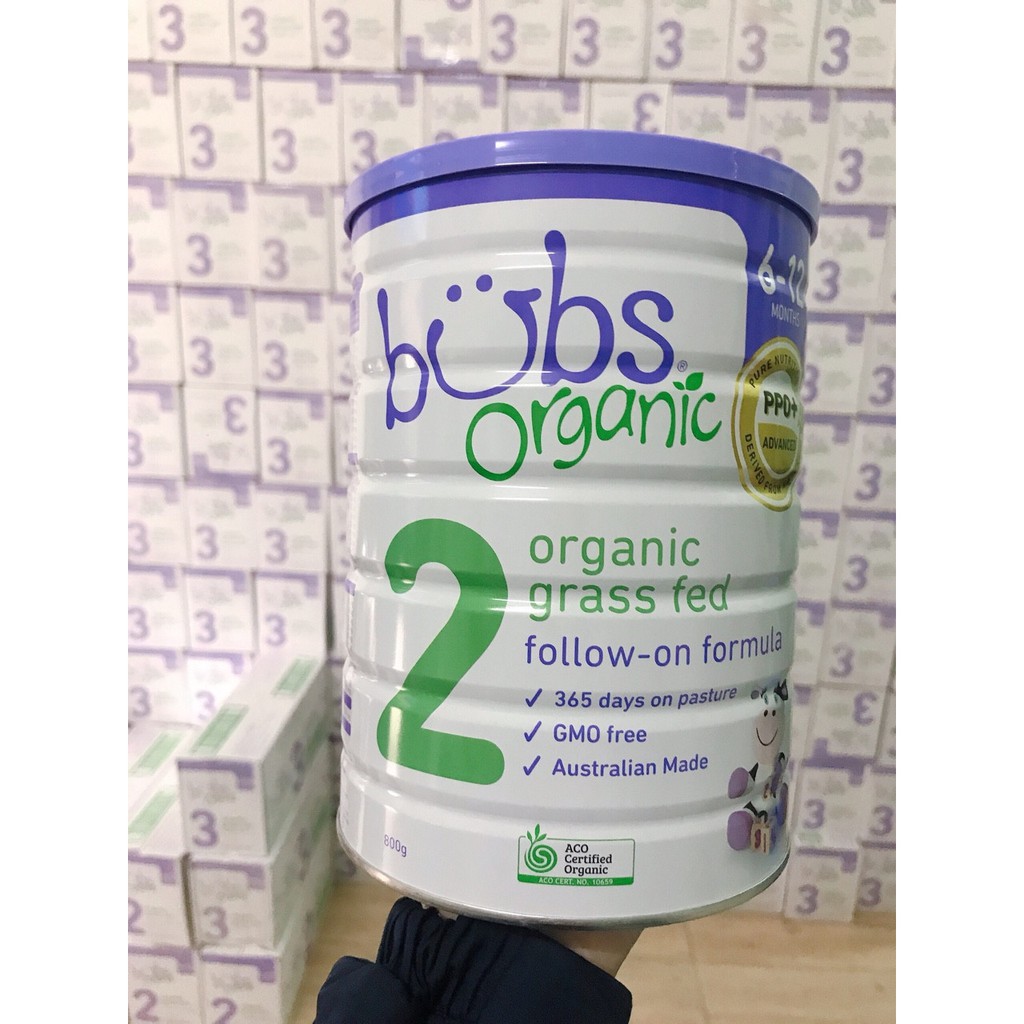 Sữa bò Bubs Organic Úc số 1,2,3 800 gram date 2022