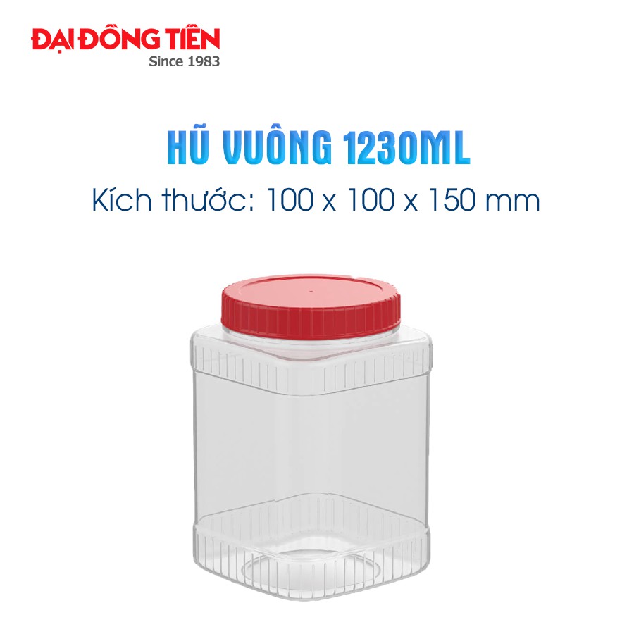 Hũ Nhựa Vuông Đại Đồng Tiến Nhiều Mẫu 180ml - 1100ml - 1230ml - 1900ml - 2400ml