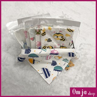 Khăn Yếm Tam Giác 100%Cotton, Có Cúc Bấm Cho Bé