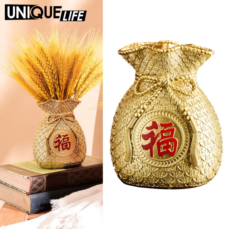 Bình hoa hình dạng túi tiền sáng tạo trang trí nhà cửa