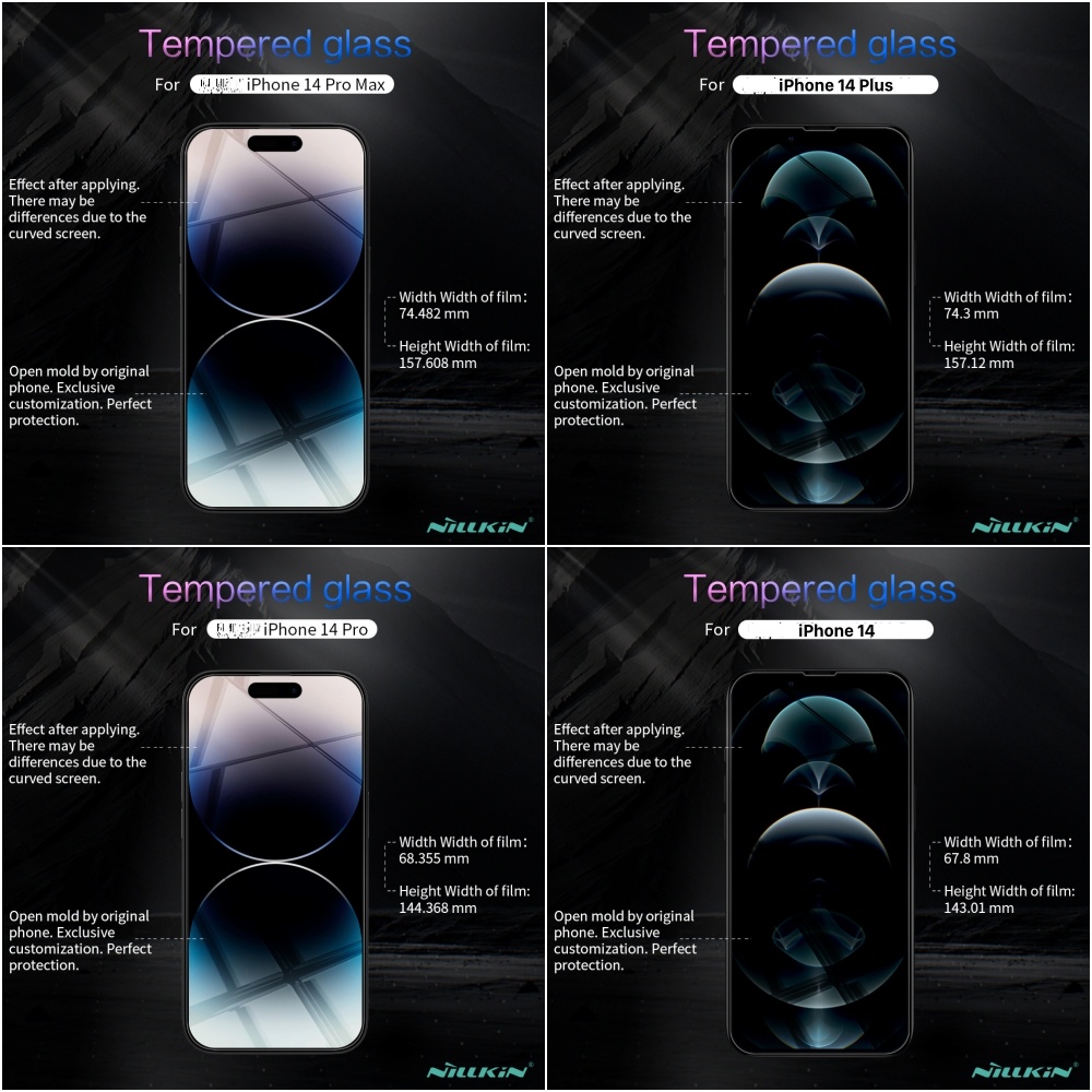 KÍNH CƯỜNG LỰC IPHONE 14 PRO MAX - 14 PRO - 14 PLUS - 14 NILLKIN H+PRO 0.2MM CHÍNH HÃNG