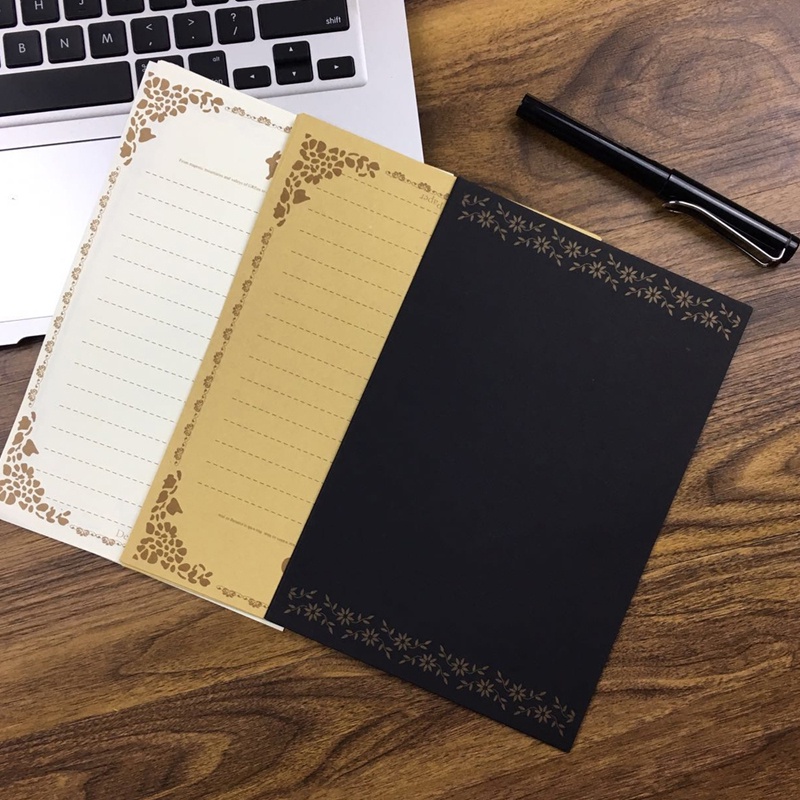 Set 8 Tờ Giấy Ghi Chú In Chữ Phong Cách Cổ Điển