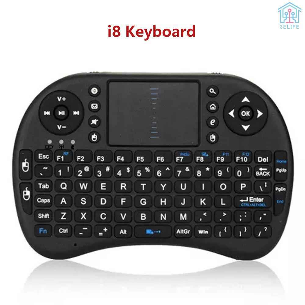 Bàn Phím Điều Khiển Không Dây I8 Cho Pc Pad Android Tv Box Smart Tv