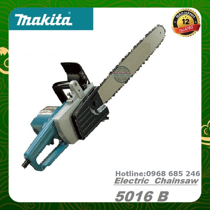 Máy cưa xích điện mini cầm tay Makita 5016B máy cưa sích 3800W cưa gỗ Tặng 1 bộ lam xích .