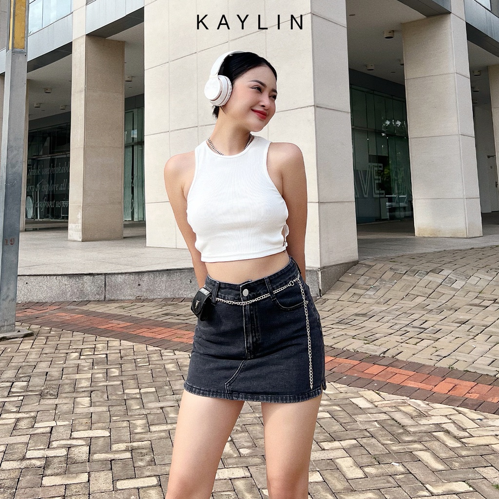 Chân váy jean kèm túi N1776 - KAYLIN