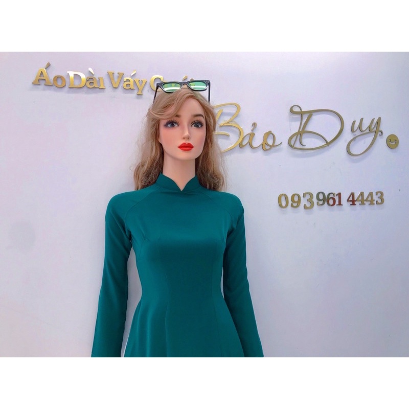 ÁO DÀI TRUYỀN THỐNG XANH RÊU LỄ TÂN SINH VIÊN BIGSIZE