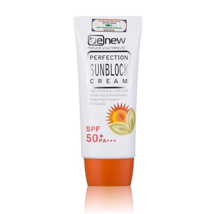 [Chính Hãng]Kem chống nắng dưỡng trắng cao cấp Hàn Quốc BENEW PERFECTION SUNBLOCK  SPF50+ PA++50ml