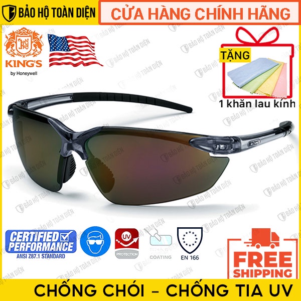 [TẶNG KHĂN LAU KÍNH] Kính bảo hộ Kings KY 717. Kính bảo hộ chống bụi, chống tia UV, chống chói nhập khẩu. Dùng chạy xe,.
