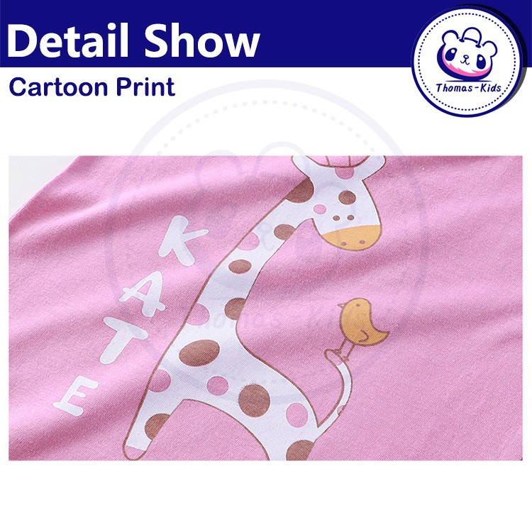 Bộ Đồ Áo Thun Tay Ngắn In Hoạt Hình Và Quần Ngắn Dành Cho Bé Trai Gái 1-5 Tuổi