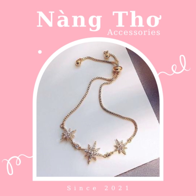 Vòng tay dây rút, lắc tay hình sao By Nàng Thơ Accessories