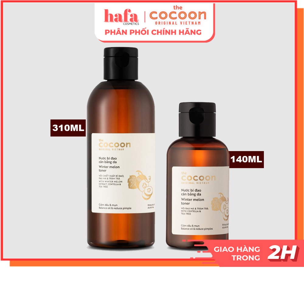 Nước bí đao cân bằng da Cocoon giảm dầu và mụn Winter Melon Toner