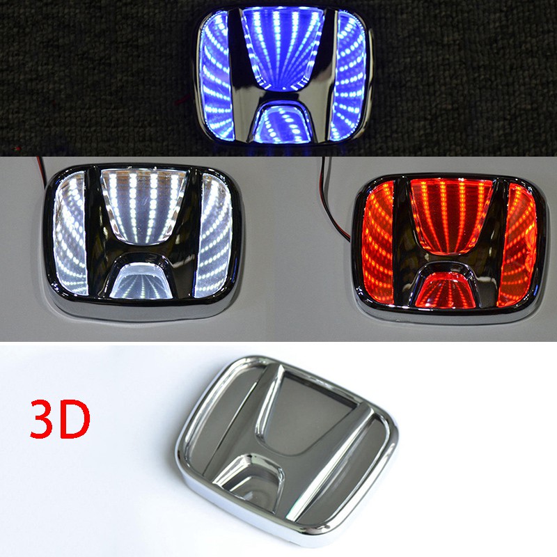 Mới Đèn LED Logo 5D Gắn Phía Trước Xe Hơi Honda Accord Fit Crosstour H-RV Pilot