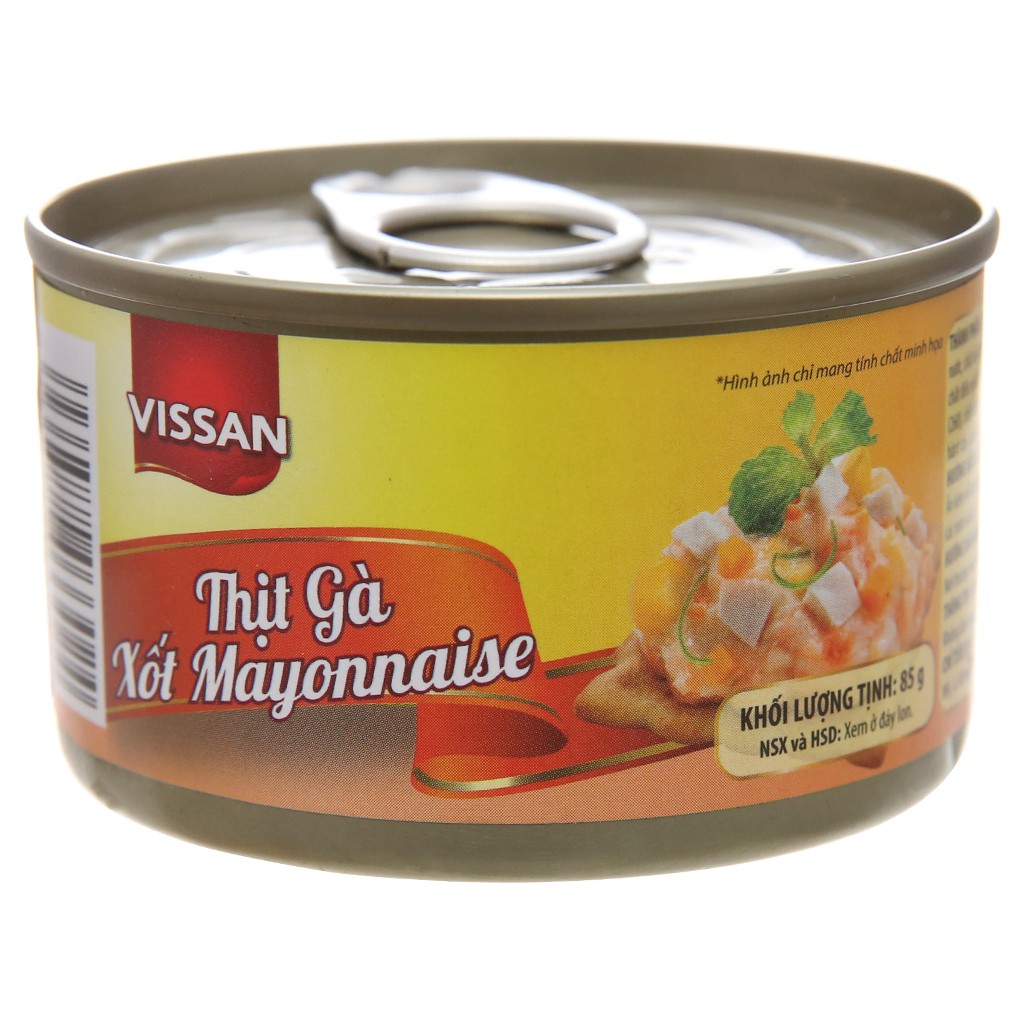 Combo 4 Thịt Gà Xốt Mayonnaise Vissan 85g (Date 2023)