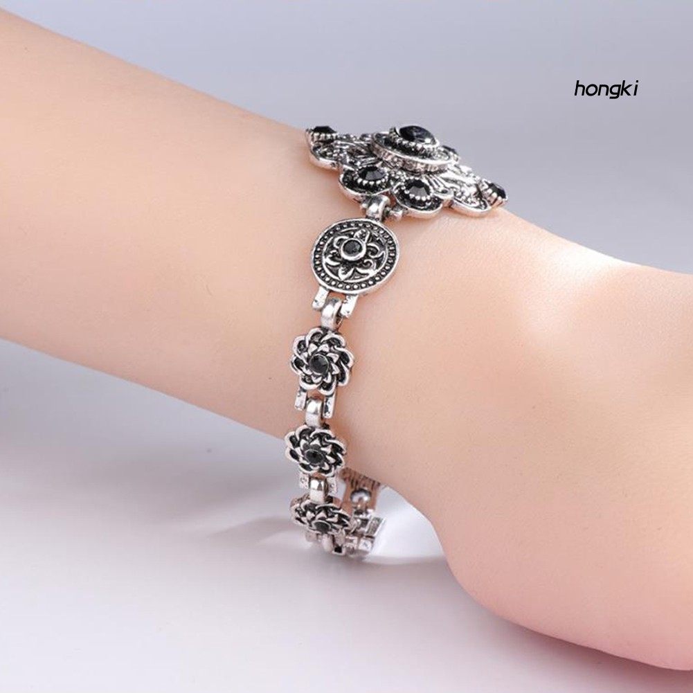 Vòng Tay Đính Đá Quý Nhân Tạo Phong Cách Cổ Điển Cho Nữ