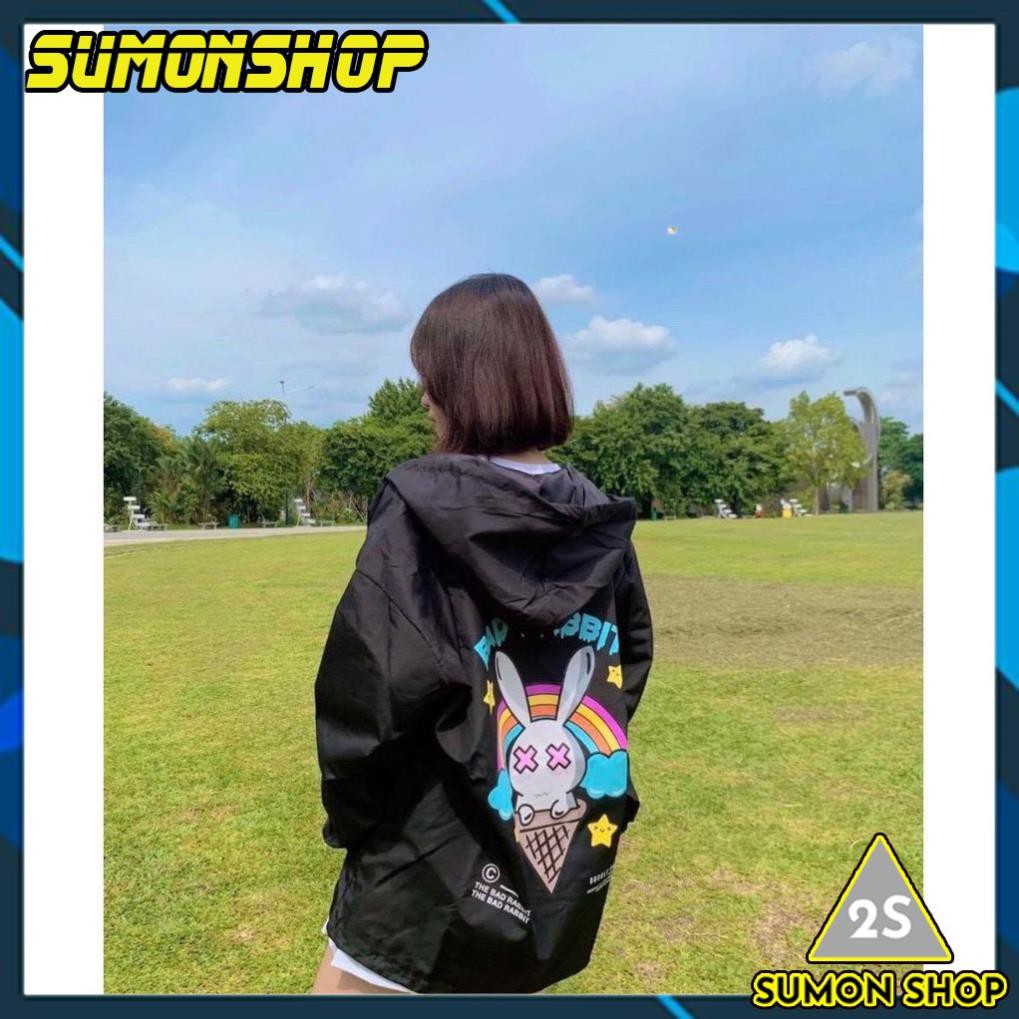 Áo Khoác Dù 2 lớp Unisex   Áo Jacket Bomber Nam Nữ RABBIT 2 Màu Siêu Hot - Sumon Shop  ྇