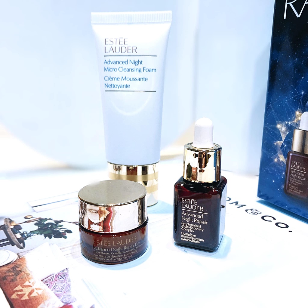 Set Dưỡng Da Esstee Lauder Radiant 24/7 Repair + Renew (Sữa rửa mặt 30ml - Serum 7ml - Kem mắt 5ml)