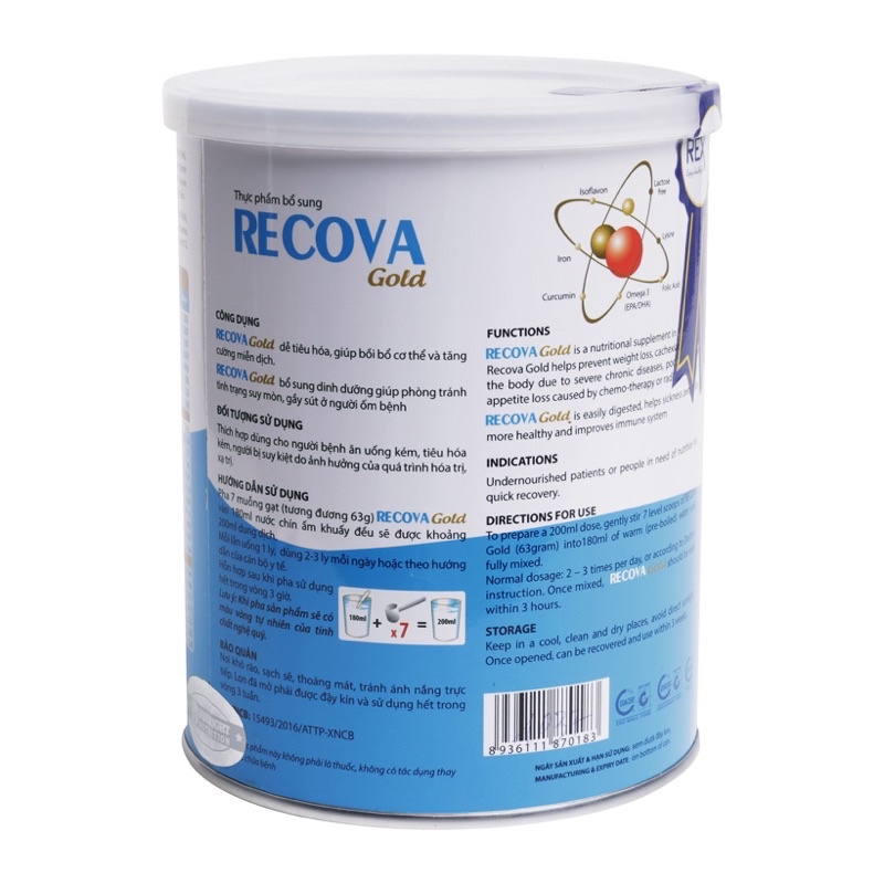 Sữa RECOVA Gold 400g Cho Bệnh Nhân Ung Thư