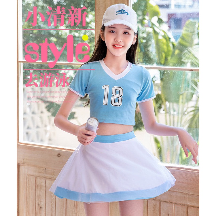 Bộ Đồ Bơi Thời Trang Mùa Xuân Hàn Quốc Dành Cho Bé Gái 12-17 Tuổi
